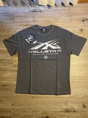 Hellstar Men's Short Sleeve Tee in Charcoal Gray